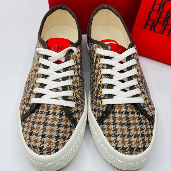 CH Carolina Herrera Canvas Bamba Sneakers Size 7 NWB AUTHENTIC - Picture 2 of 9